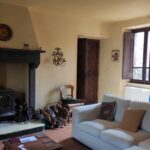 The living room with its new woodburning stove